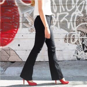 Betabrand Brick House Flare Jeans in black wash